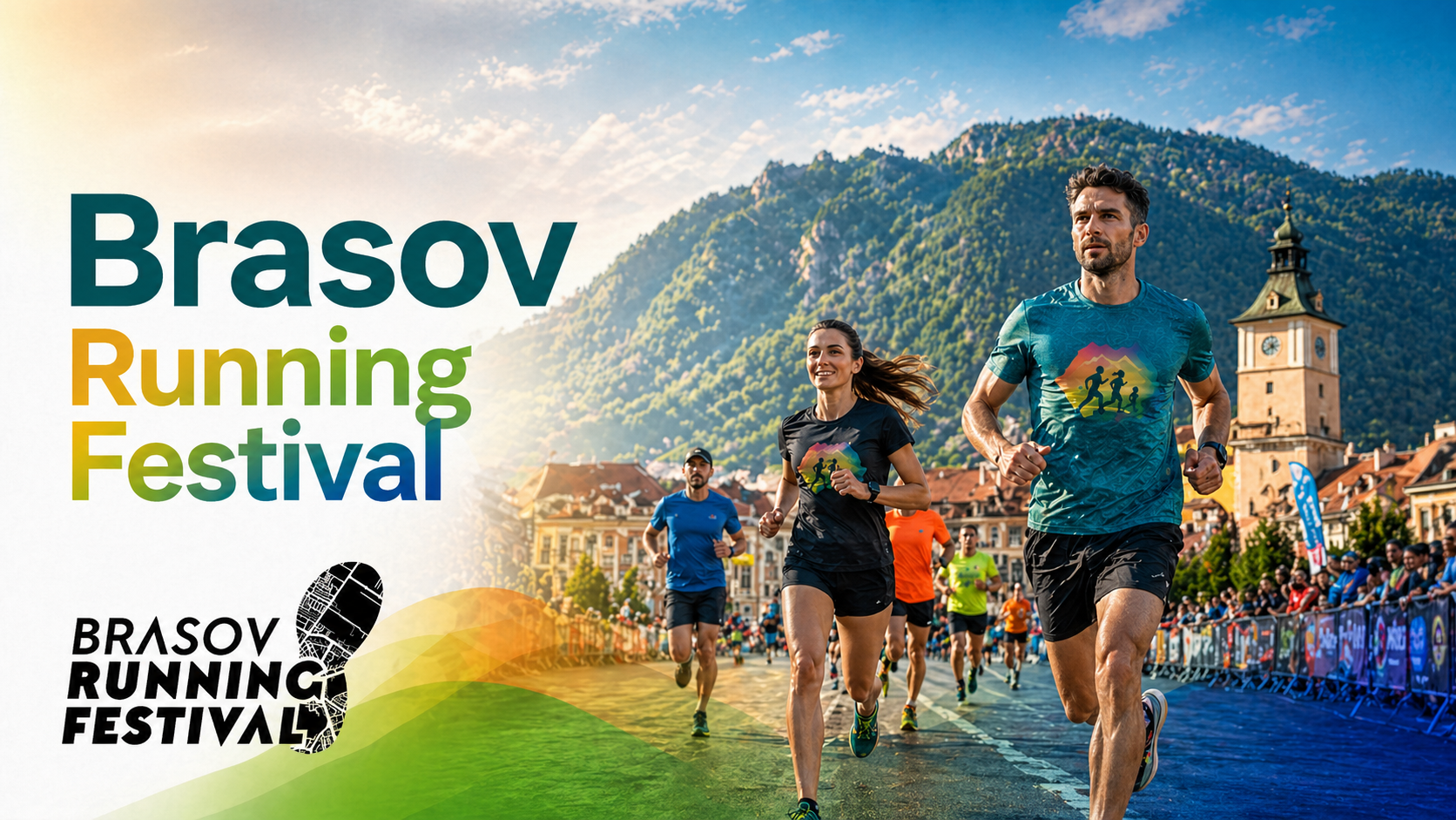 Cover pentru interviul RunMap.ro cu Daniel Santa despre Cluj Running Festival, Brașov Running Festival și ambiția României de a conta în elita mondială a alergării, cu Cluj Arena și alergători în fundal.