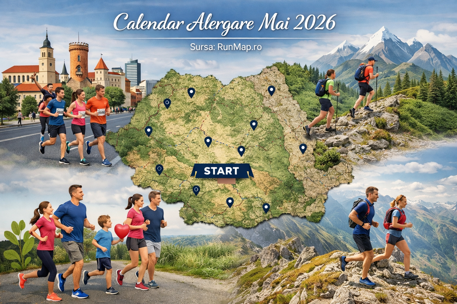 Calendar alergare mai 2026: de la șosea rapidă la trail spectaculos