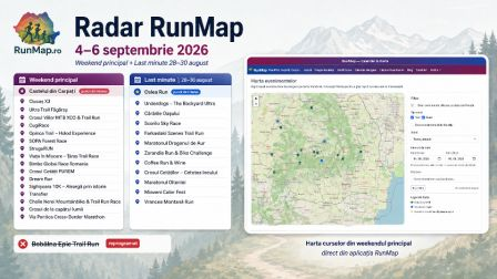 Radar RunMap cu Castelul din Carpați, Ciucaș X3, Ultra Trail Făgăraș și cursele de alergare din weekendul 4–6 septembrie 2026